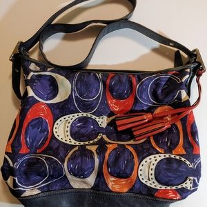 Coach shoulder crossbody strap purse. C signature 19946
